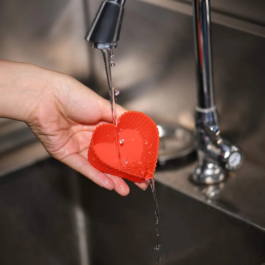 Heart Silicone Muffin Mould 1 Pc (Random Colour)