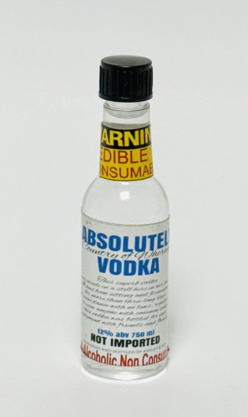 Absolutely Vodka Miniature Bottle of cake decoration