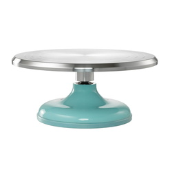 Steel Turntable/Rotating Cake Stand Heavy Duty with Bottom Grip (Random Color)