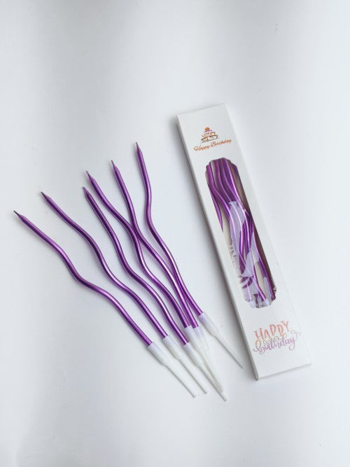 Twisty Purple Long Stick Candle
