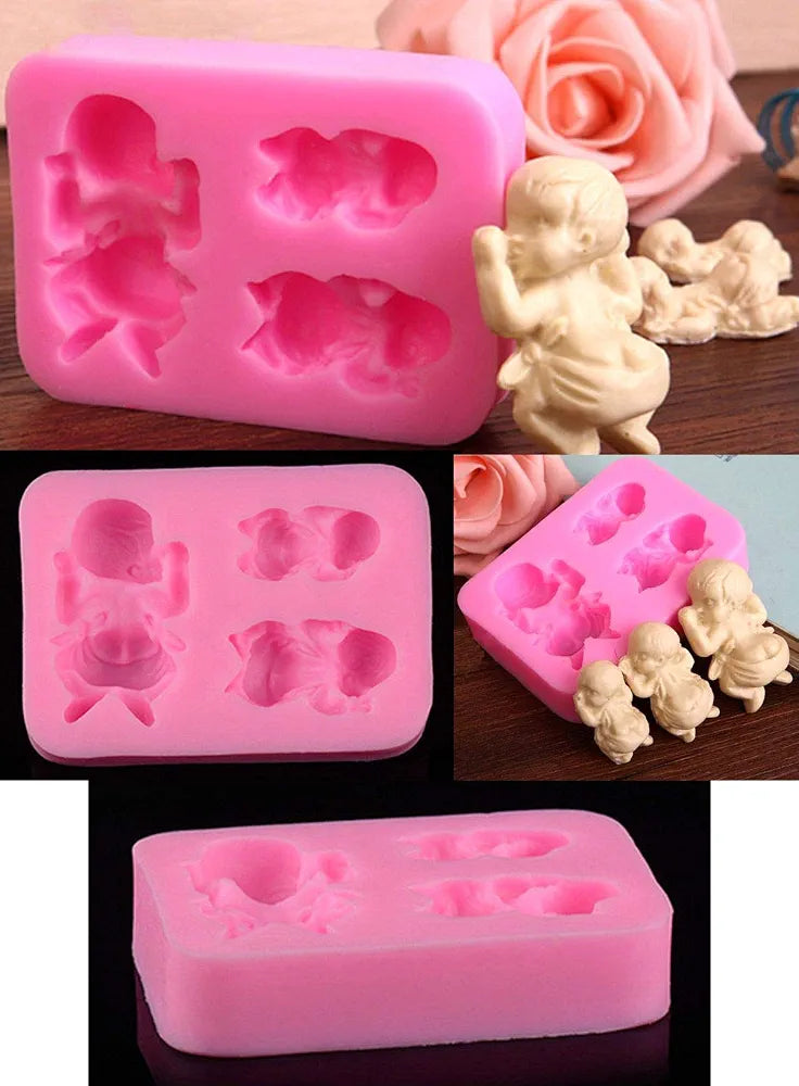 3 Cavity Sleeping Baby Fondant Mould