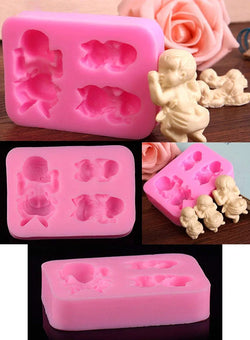3 Cavity Sleeping Baby Fondant Mould