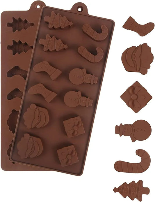 12 Cavity Christmas Silicon Chocolate Mould