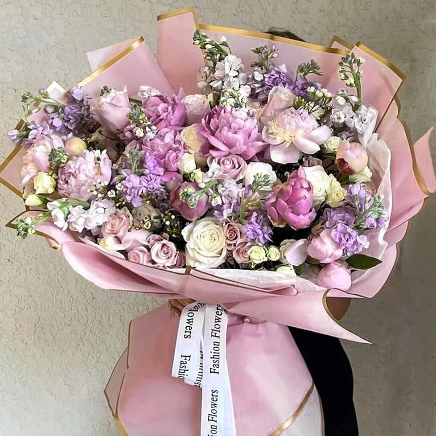 Flower Wrapping Baby Pink Paper Pack Of 5 Size - 22x21.5 inch