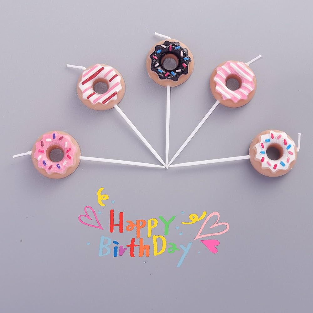 Donut Shape Birthday Candle set of 5
