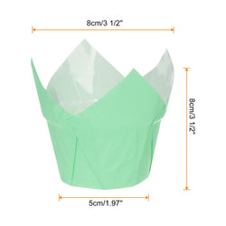 Bake and Serve Tulip Liner pack of 100 (Pastel Green colour)