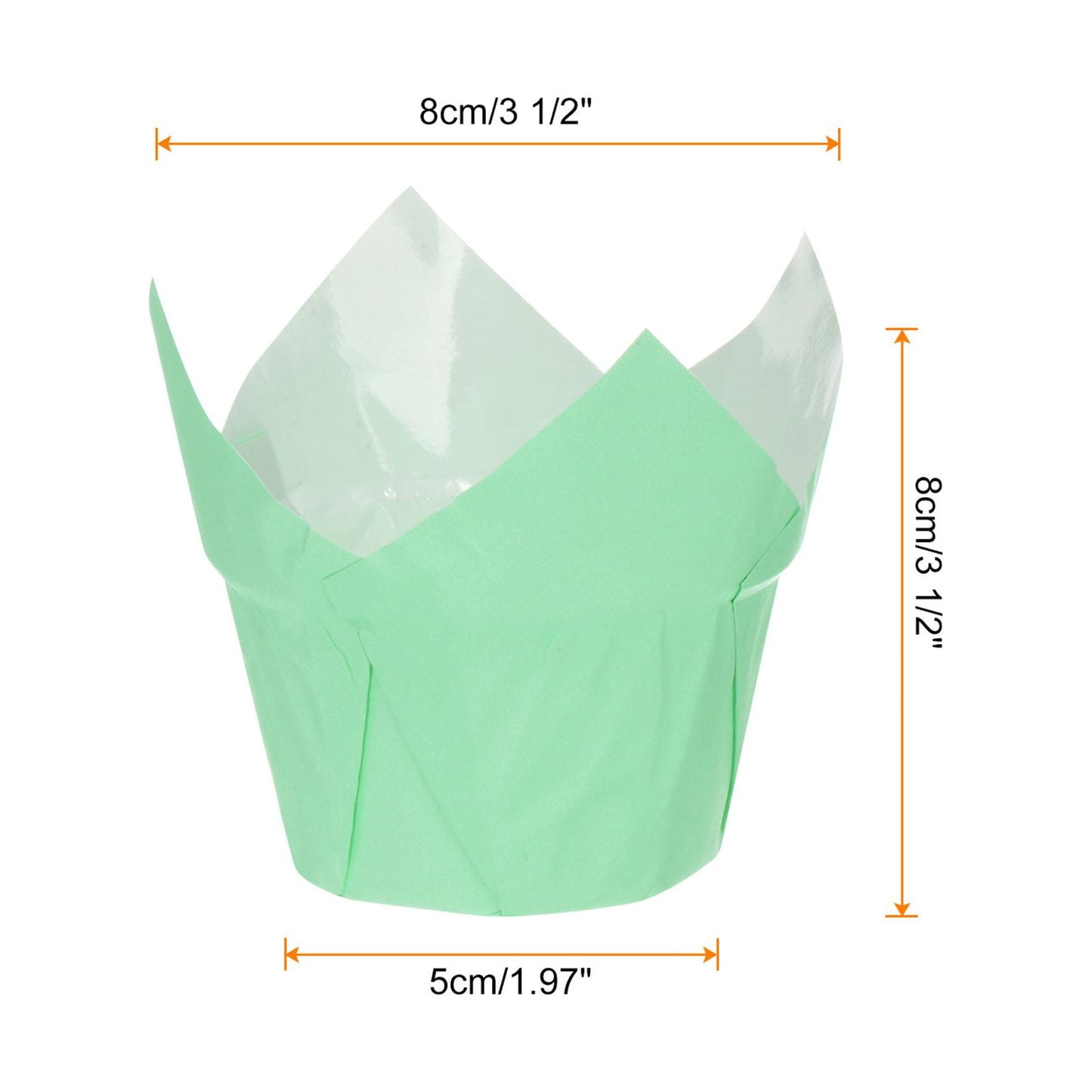 Bake and Serve Tulip Liner pack of 20 (Pastel Green colour)