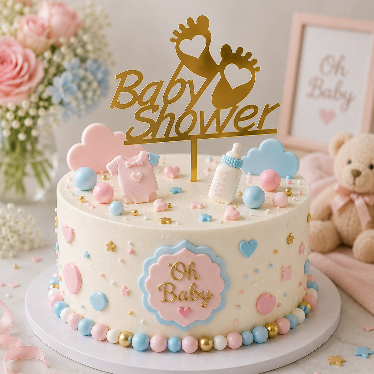 Baby shower Acrylic Cake Topper  RT00435