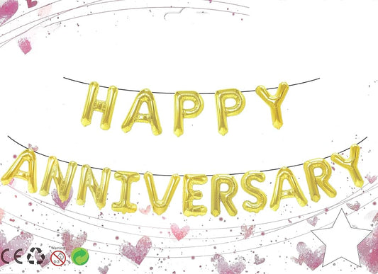 Happy Anniversary foil balloon set of 16 decoration set