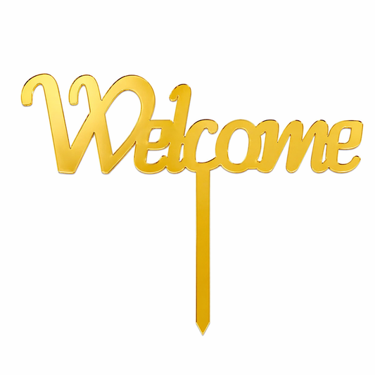 Welcome Acrylic Cake Topper