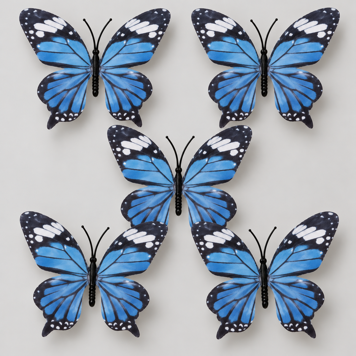 Navy Blue Butterfly Set Of 5