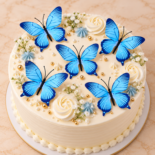 Blue Butterfly Set of 5