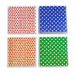 Heart Print Chocolate Wrappers Approx 200 Size - 3.5x3.5 inch (Random Colour)