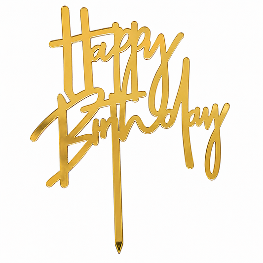 Happy Birthday Acrylic Cake Topper