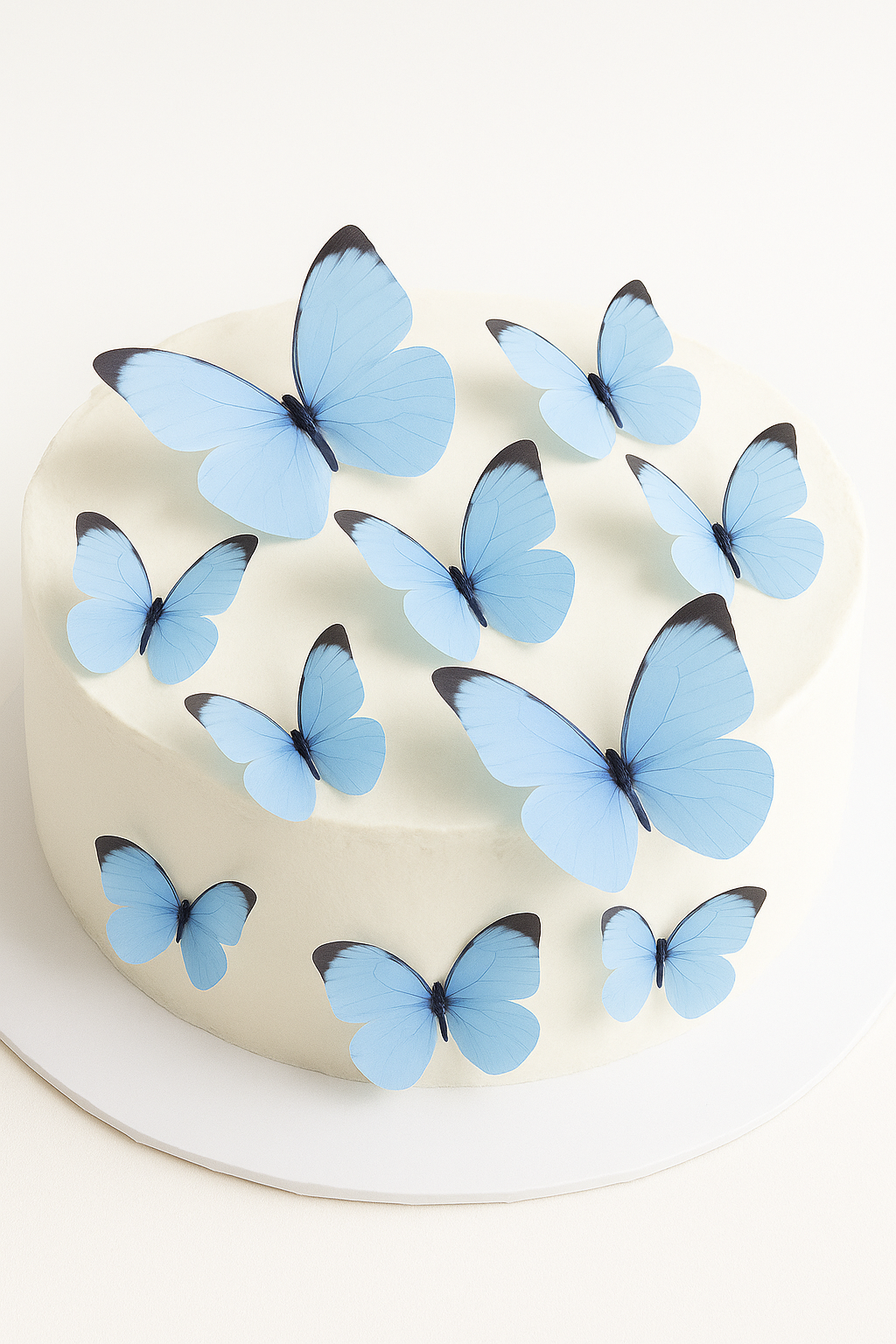 Butterfly  Pack Of 10 Pastel Blue