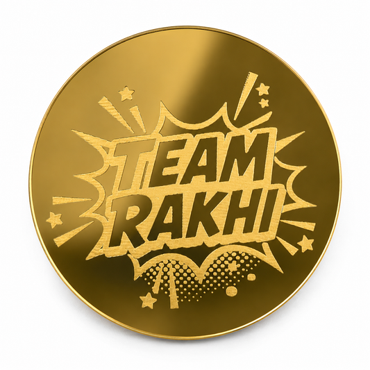 Acrylic Team Rakhi Coin pack of 10