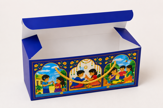 Royal Rakhi 3 pcs Jar Box Size - 9.5x4x3.9 inch