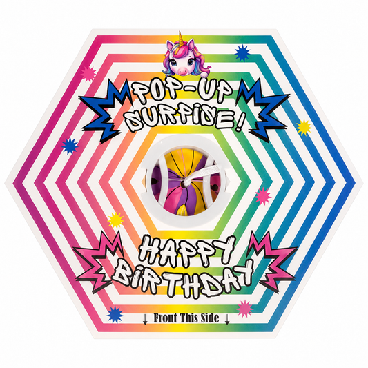 Unicorn Pop-Up Surprise Birthday Cake Decoration | Pull String Cake Topper