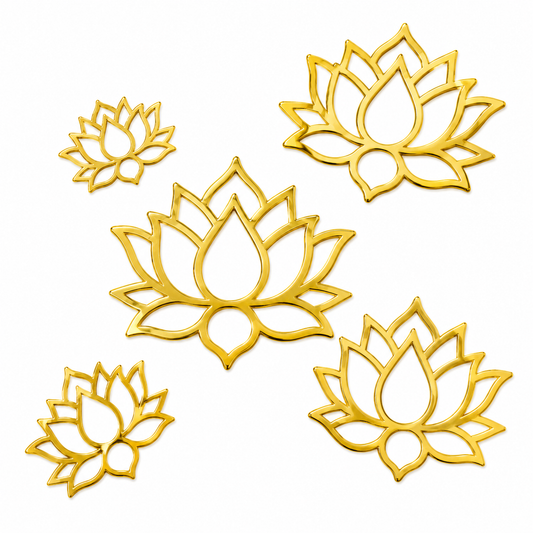 Lotus Shape Acrylic Cutout Set Of 5