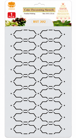 Geometric Chain Cake Stencil