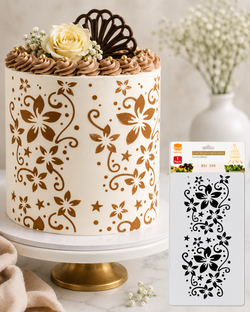 Decorative Floral Cake Stencil