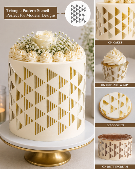 Triangle Cake Stencil