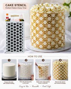 Geometric Pattern Cake Stencil