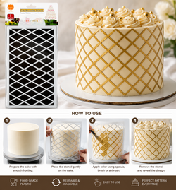 Diamond Pattern Cake Stencil