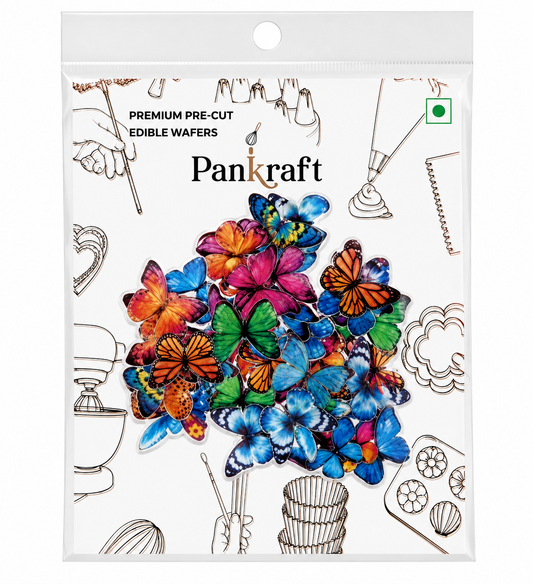 PanKraft Mix Colours Butterfly Edible Pre-Cut WafersCode  (WPC-006)
