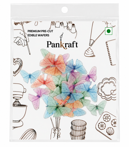 PanKraft Pre-Cut Wafer Paper  Edible Butterfly Small - 28 Pcs (WPC-021)