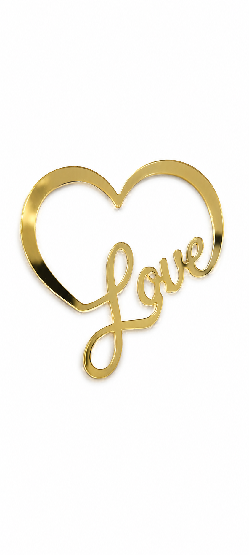 2 inch Love Heart Acrylic Topper Pack Of 5