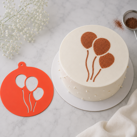 Balloon Pattern Cake Stencil