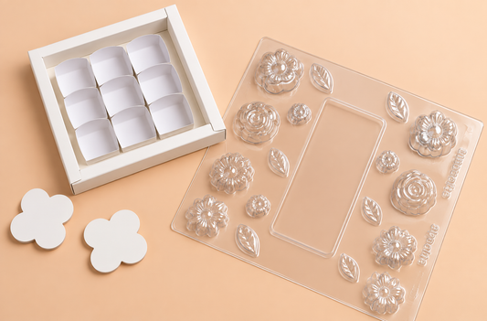 Chocolate Box Combo
10 pc box
Included High quality 2 pvc mould and 10  boxes 2 pvc mould 10 boxes with cavity with cavity