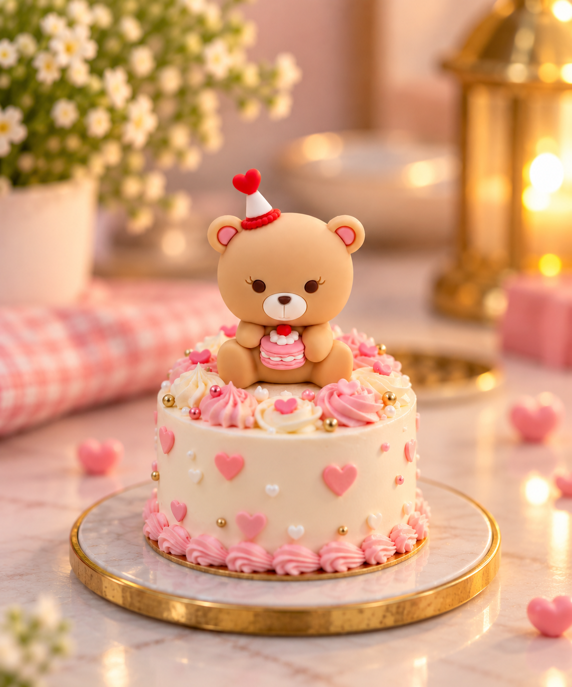 Cute Small Teddy Bear Toy For Cake Decoration