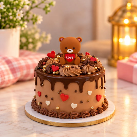 Cute Small Love Teddy Bear Toy For Cake Decoration