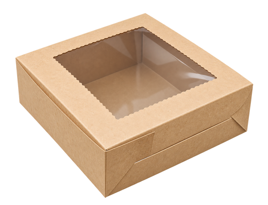 4 Pcs Brownie window kraft box pack of 10