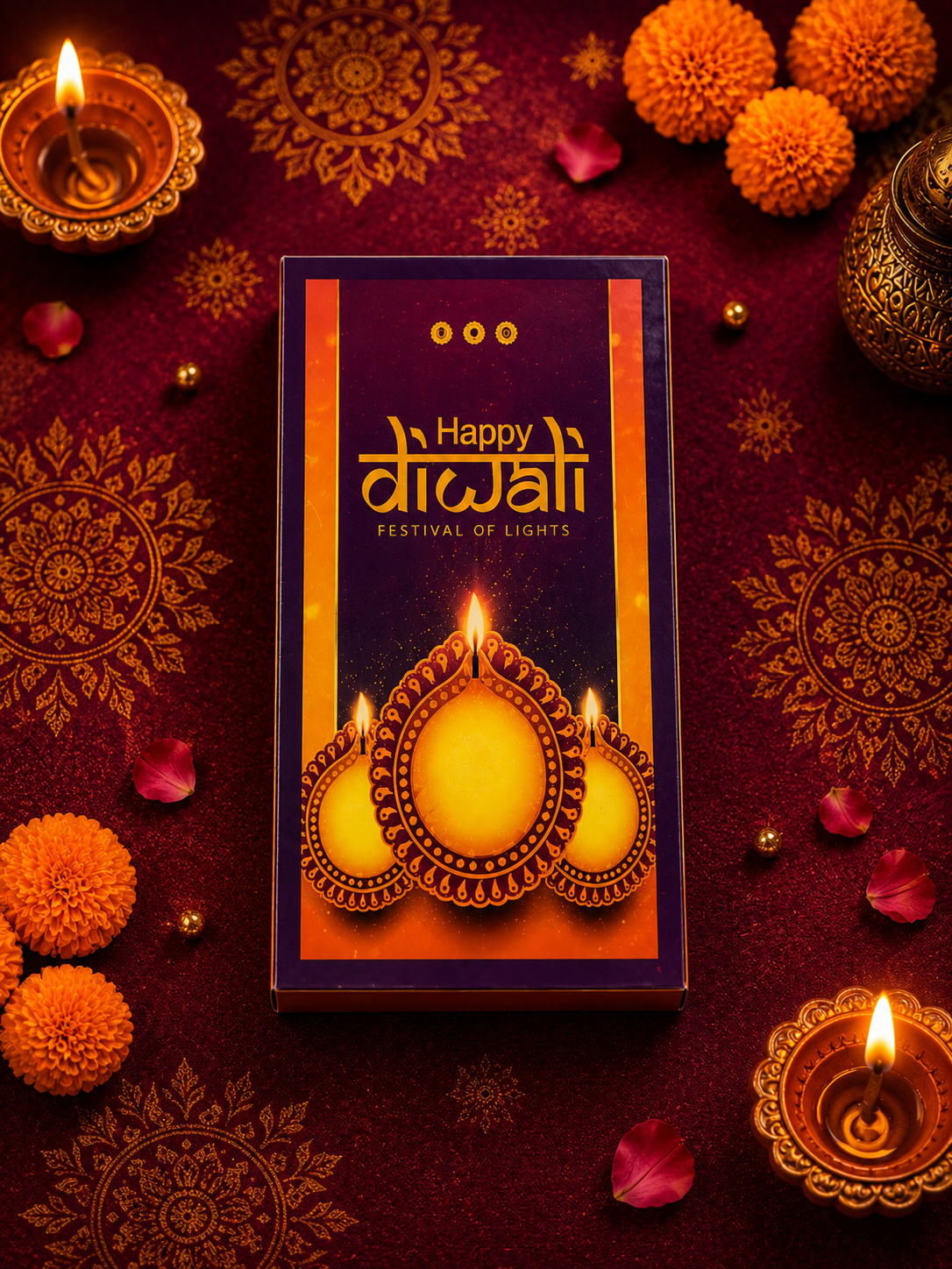 Diwali Bar Box Size - 6x3x1 inch pack of 10