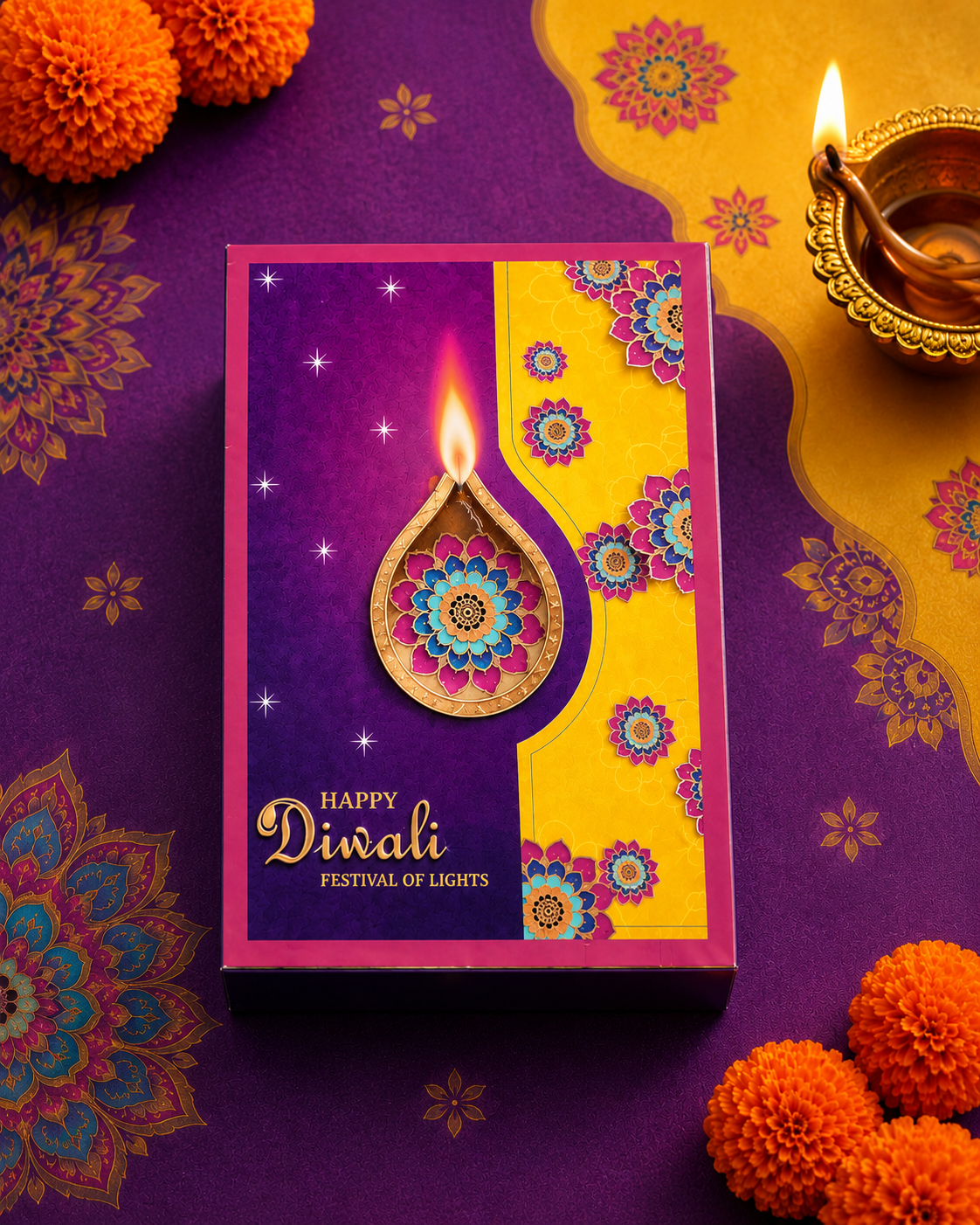 Diwali Bar Box Size - 6x3x1 inch pack of 10