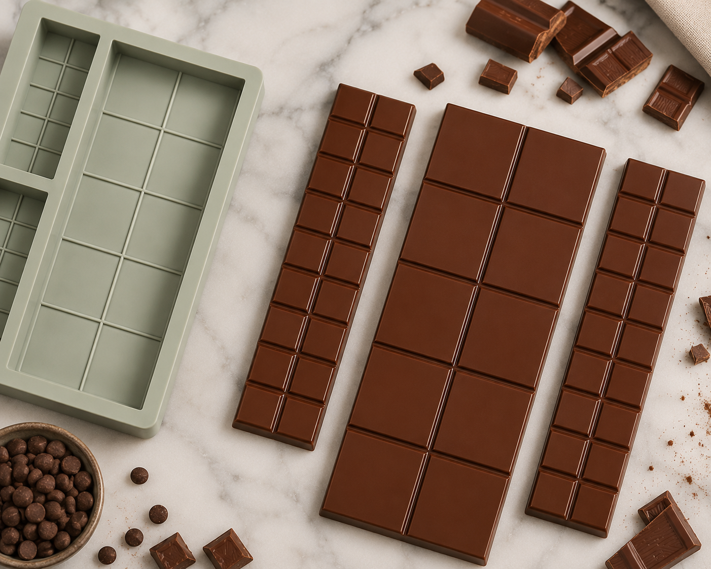 3-in-1 Chocolate Bar Silicone Mould