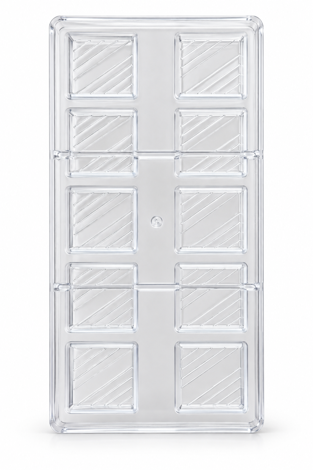 10 Cavity Square Diagonal Stripe Design Polycarbonate Mould