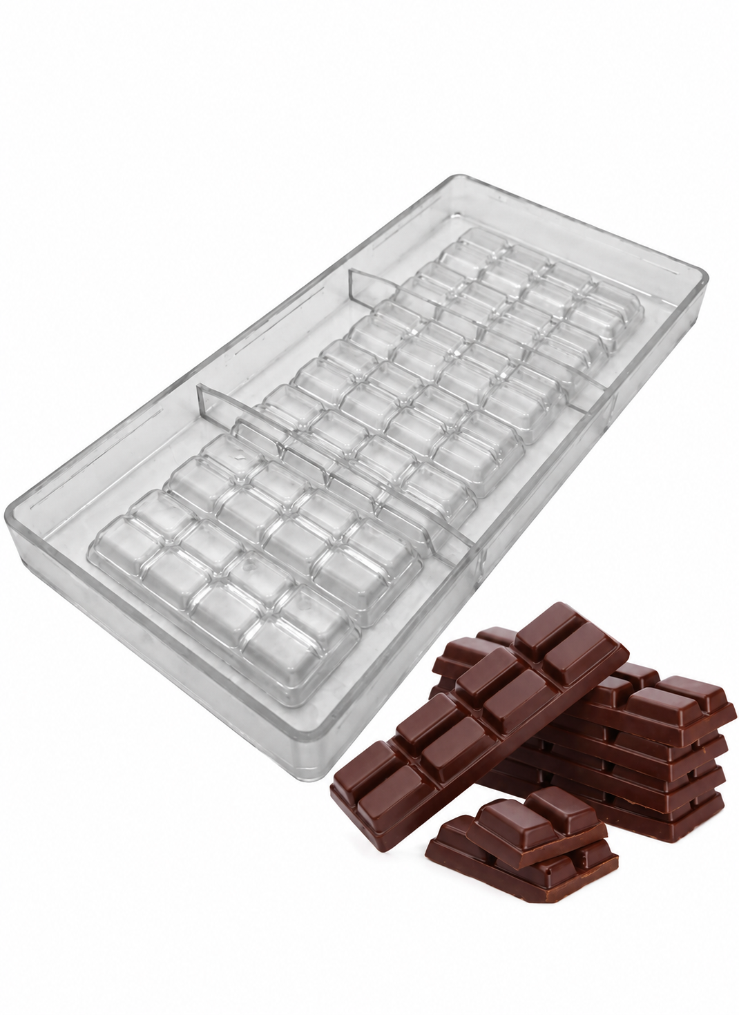 7 Cavity Set Chocolate Bar Design Polycarbonate Mould