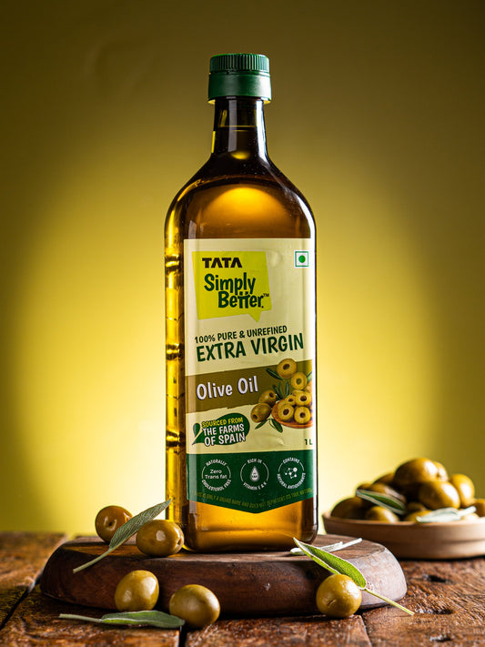 Tata Simply Better Extra Virgin Olive Oil 1L 100% Pure & Unrefined