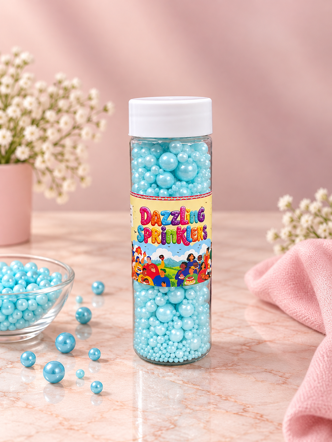 Pankraft Sky Blue Mix Pearl Dazzling Sprinkler 100 gm