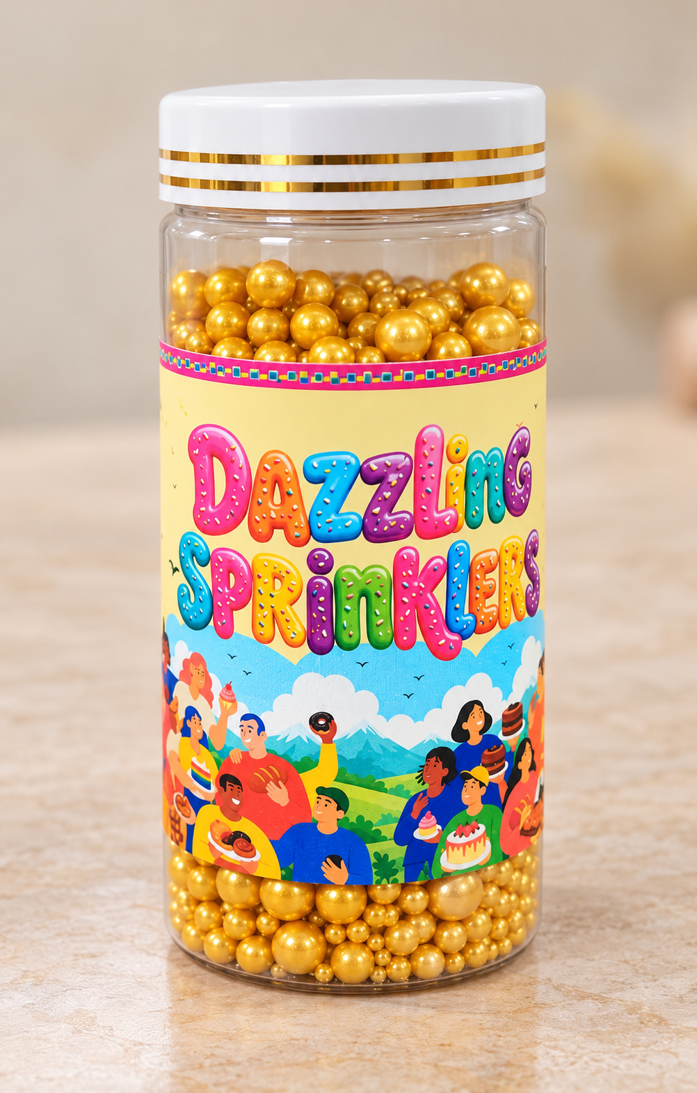 Pankraft Golden Mix Pearl Dazzling Sprinkler 500 gm