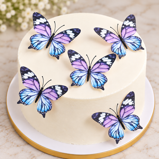 Pink & Blue Butterfly Set Of 5