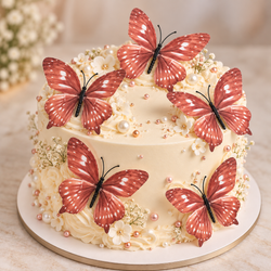 Terracotta Butterfly Set of 5