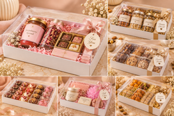 White Hamper Box with Transparent Lid Pack of 10 Size - 12x8x3 inch