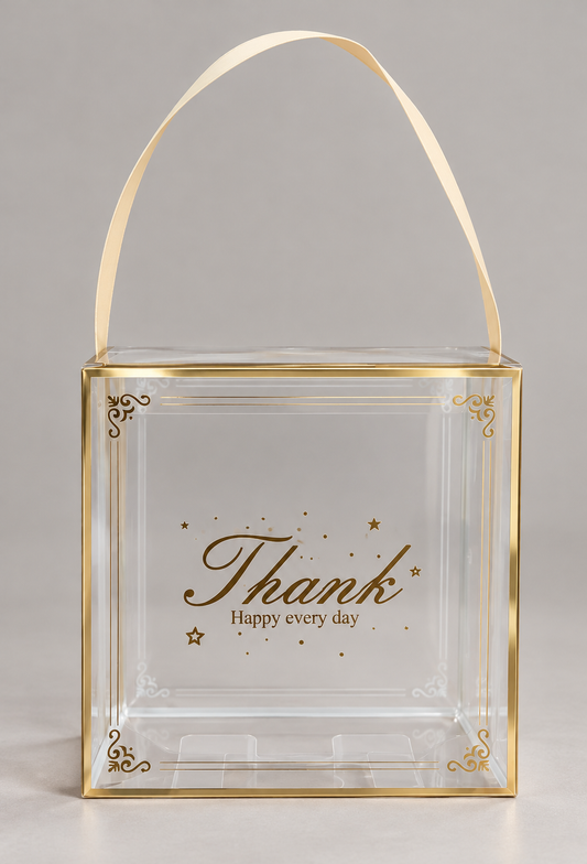 Transparent Hamper Box Pack Of 10 Size 7x7x3 inch