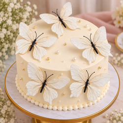 White Butterfly Set of 5