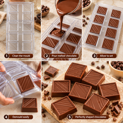10 Cavity Square Diagonal Stripe Design Polycarbonate Mould